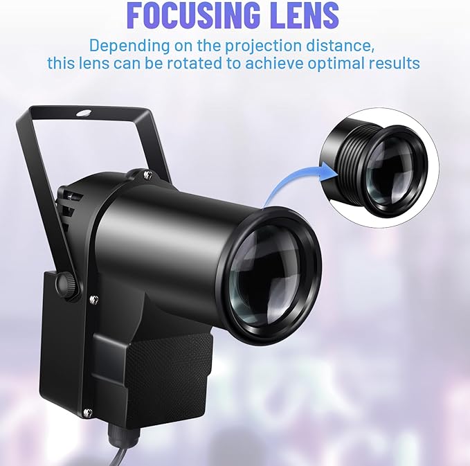 Pinspot Light 15W DMX, Czgor RGBW Disco Ball Lights with Remote Control / DMX512 / Sound Activated Pin Spotlight for Mirror Ball DJ Party Wedding Show