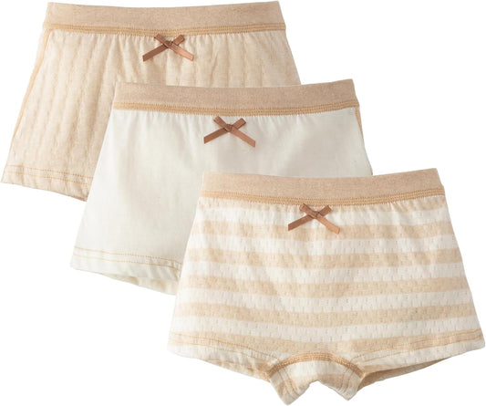 GZMM Girls Organic Cotton Shorties Underwear Toddler Briefs Kids Panties Pack of 3