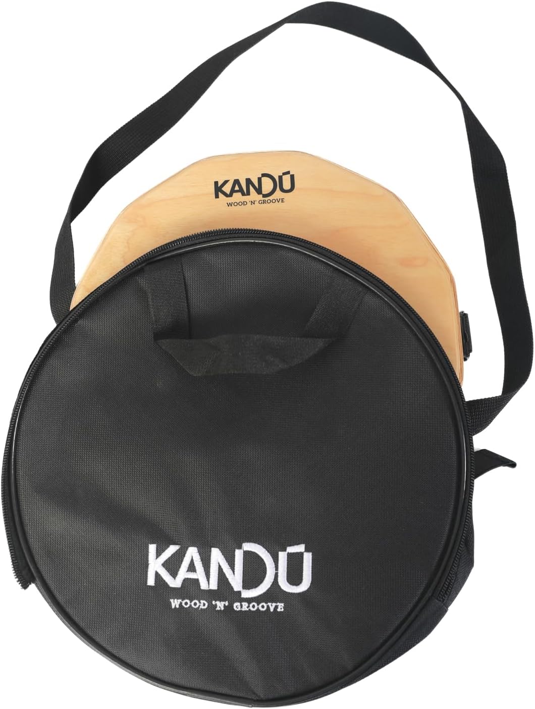 KTÄK -The First Handcrafted, Hand Drum Percussion, Two-Sound Cajón Body Snare, Portable Cajon by Kandu with Carry Case (Nut Brown)