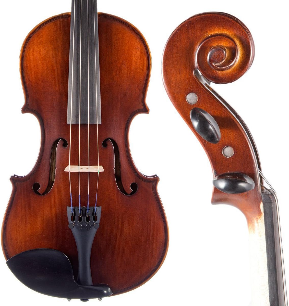 Bunnel Pupil Violin Outfit 4/4 Full Size Clearance By Kennedy Violins - Carrying Case and Accessories Included - Solid Maple Wood and Ebony Fittings RB300