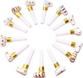 25pcs Party Blowers,Gilding Noisemakers Party Blowouts Squawkers Fringed Noise Maker,Birthday Noisemakers Birthday Blow Horns Party Whistles (25PCS Gold)