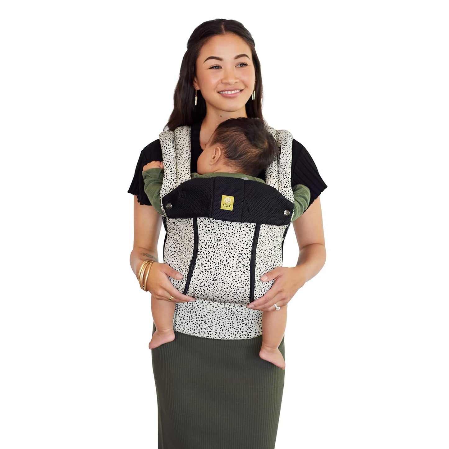 LÍLLÉbaby Complete All Seasons Ergonomic 6-in-1 Baby Carrier Newborn to Toddler - with Lumbar Support - for Children 7-45 Pounds - 360 Degree Baby Wearing - Inward & Outward Facing - Salt and Pepper