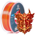 Geeetech Silk PLA Filament 1.75mm Silk Dual Color Filament, Coextrusion Dichromatic Metal-Like Shiny Consumable 1kg (2.2lbs) 1 Spool, Dimensional Accuracy +/- 0.02 mm, Gold Red