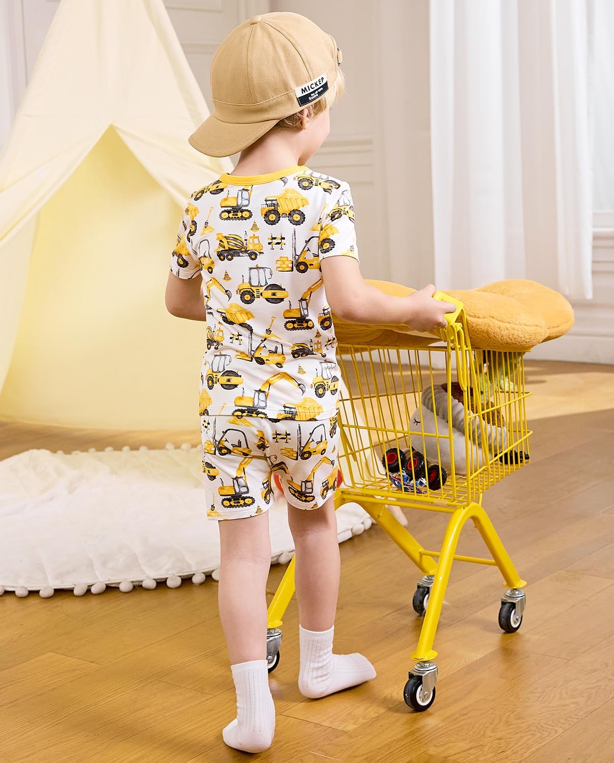 Bamboo Viscose Toddler Animal Pajamas Boys Girls Kids Cool Short Summer 12M-8Y Snug fit Pjs Set 2pcs