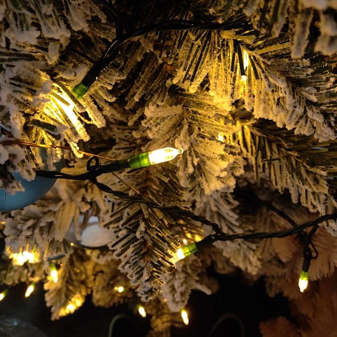 Outdoor String Lights Christmas Lights 50 LED Battery Operated String Lights Fairy Lights for Christmas Tree Wedding Wreath Party Home Garden Indoor, Waterproof, 18ft, Warm White, 2 Pack