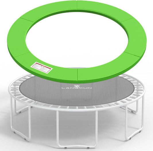 LANGXUN Universal Trampoline Repalcement Safety Pad, 8ft 10ft 12ft 14ft 15ft 16ft Waterproof Surround Spring Foam Cover for Round Frame