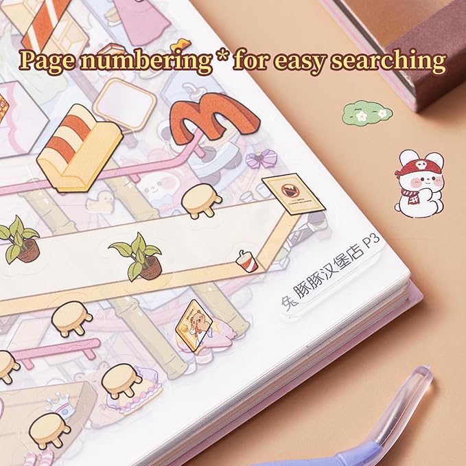 20 Sets 3D House Stickers with Metal Tweezers | DIY Miniature House Scenes Kit for Adults, Cute 3D Cartoon Scene Stickers | Therapy Craft, Relief Stress Pass The Time