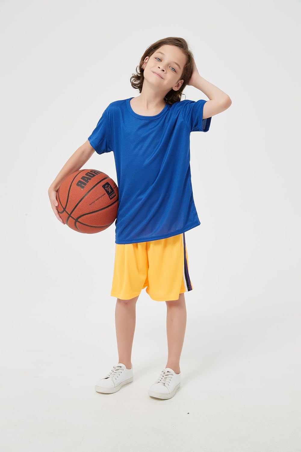 6-Pack Boys Athletic T-Shirts Quick Dry Short-Sleeve Tops Youth Moisture Wicking Running Sports T-Shirts（4-18 Years）