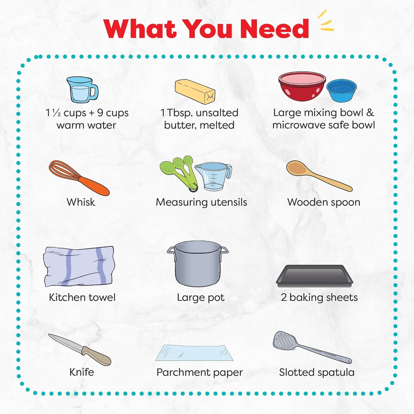 Pretzel Making Kit - Real Cooking Set for Kids Ages 5-12+ with Recipe and Ingredients - Kids Baking Set for Girls & Boys - Great Gift for Family Bonding