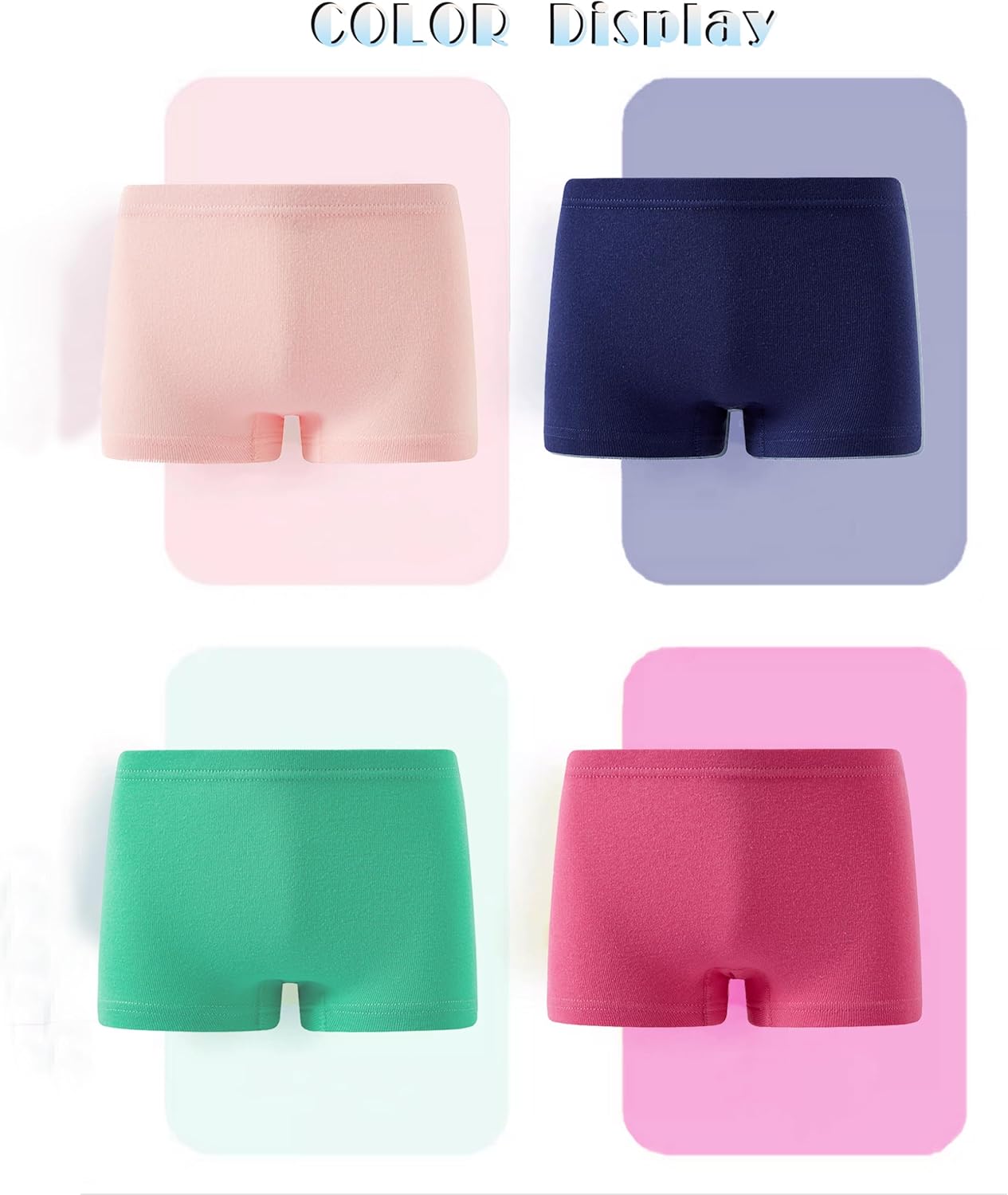 Sladatona Soft Girls Boyshort Panties Cotton Briefs Kids Underwear