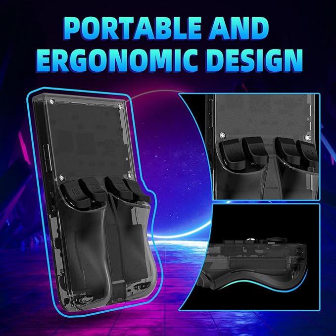 R36MAX Retro Handheld Game Console,64GB Preloaded Classic Video Games,Support 30+ Simulators,Retro Gaming Console with 4.0-in HD IPS Screen, 4000mAh Battery (Black)