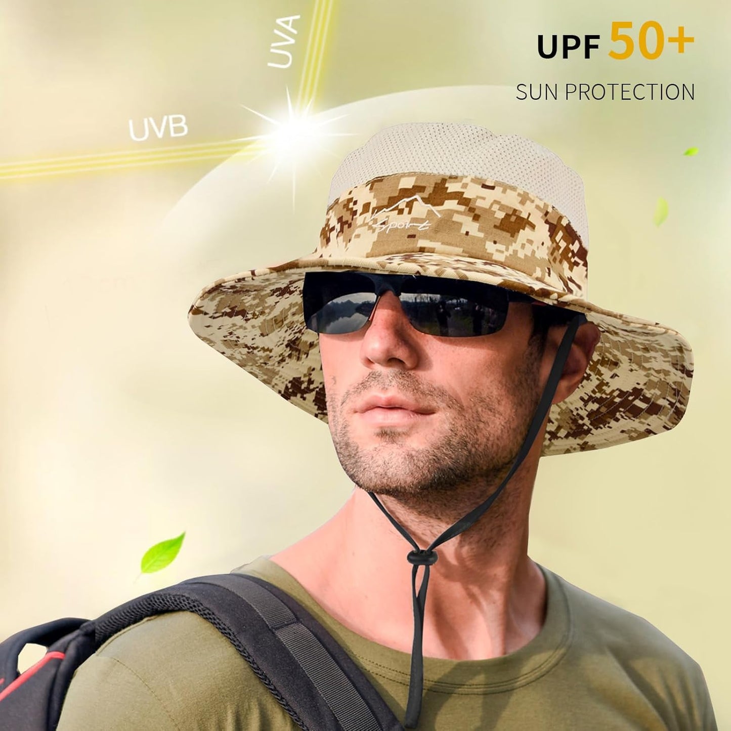 Sun Hats for Men Women Fishing Hat UPF 50+ Breathable Wide Brim Summer UV Protection Hat