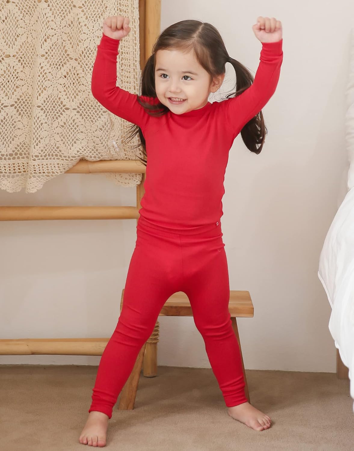 VAENAIT 6M-12Y Toddler Toddler Kids Toddler Girls Boys Soft Comfy Modal Tencel Solid Raglan Sleepwear Pajamas Pjs 2pcs Set