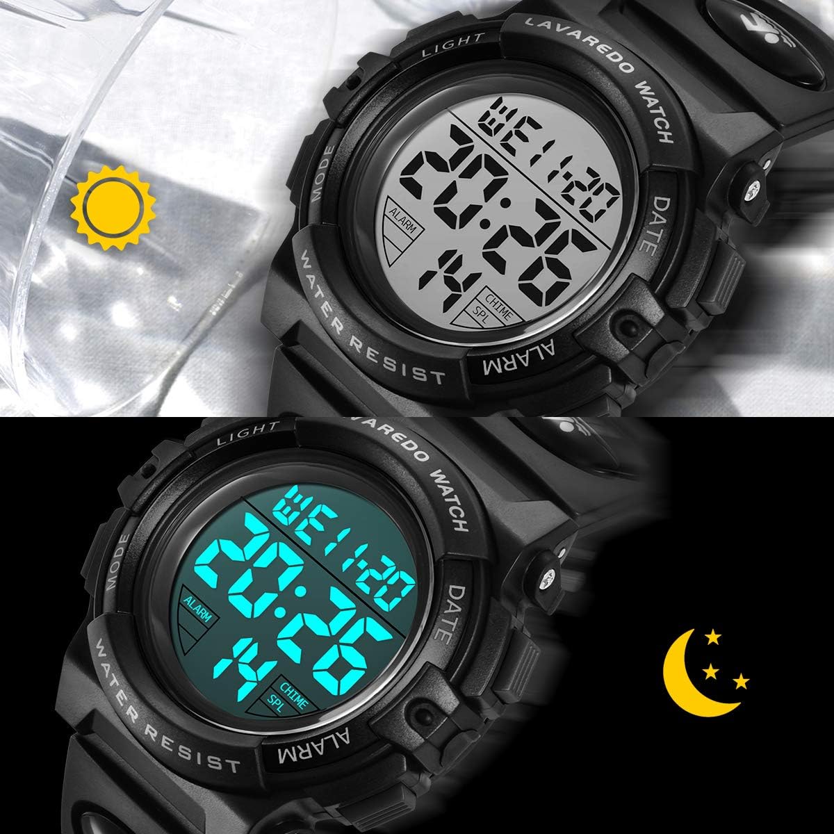 Kids Watch,Boys Watch for 3-15 Year Old Boys,Digital Sport Outdoor Multifunctional Chronograph LED 50 M Waterproof Alarm Calendar Analog Watch for Children with Silicone Band,Kids Gift