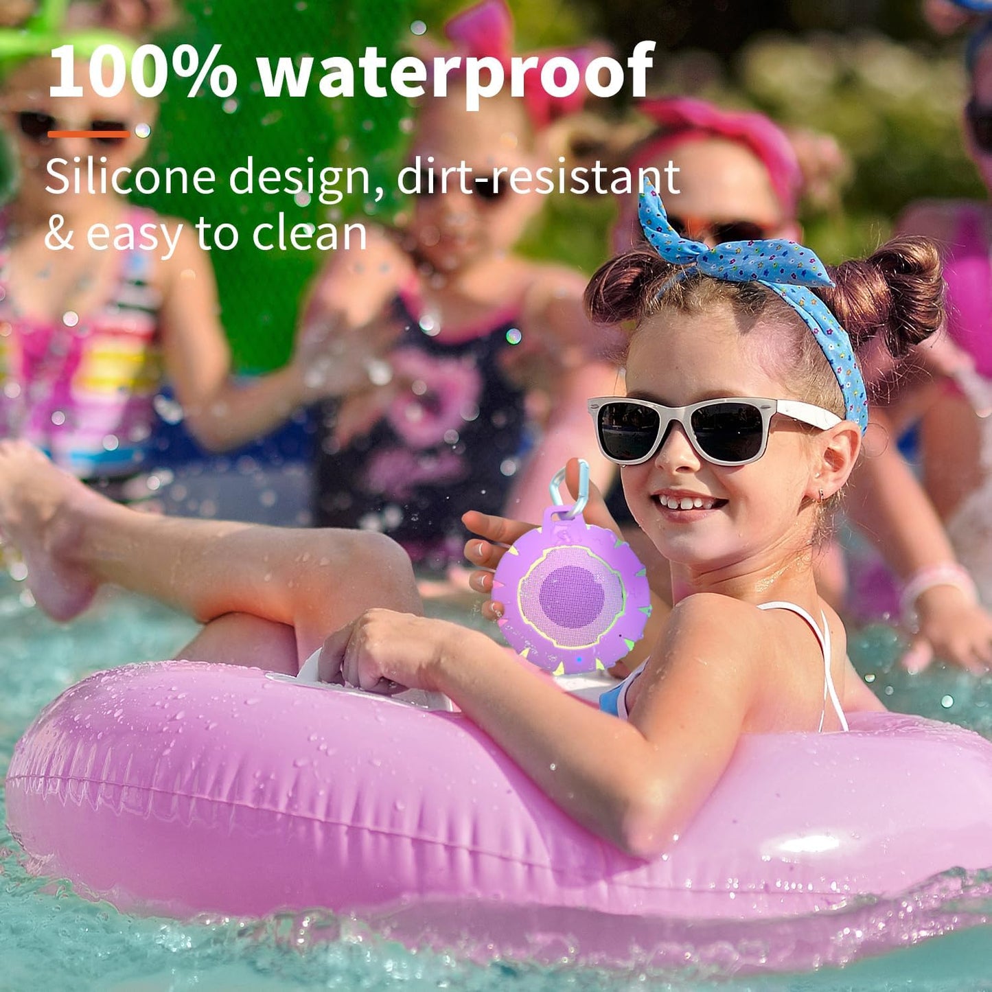 HEYSONG Waterproof Shower Bluetooth Speaker, Durable & Portable with Clear Sound, Ideal for Shower, Pool, Beach & Kayaking – Great Gift for Girls, Women & Men