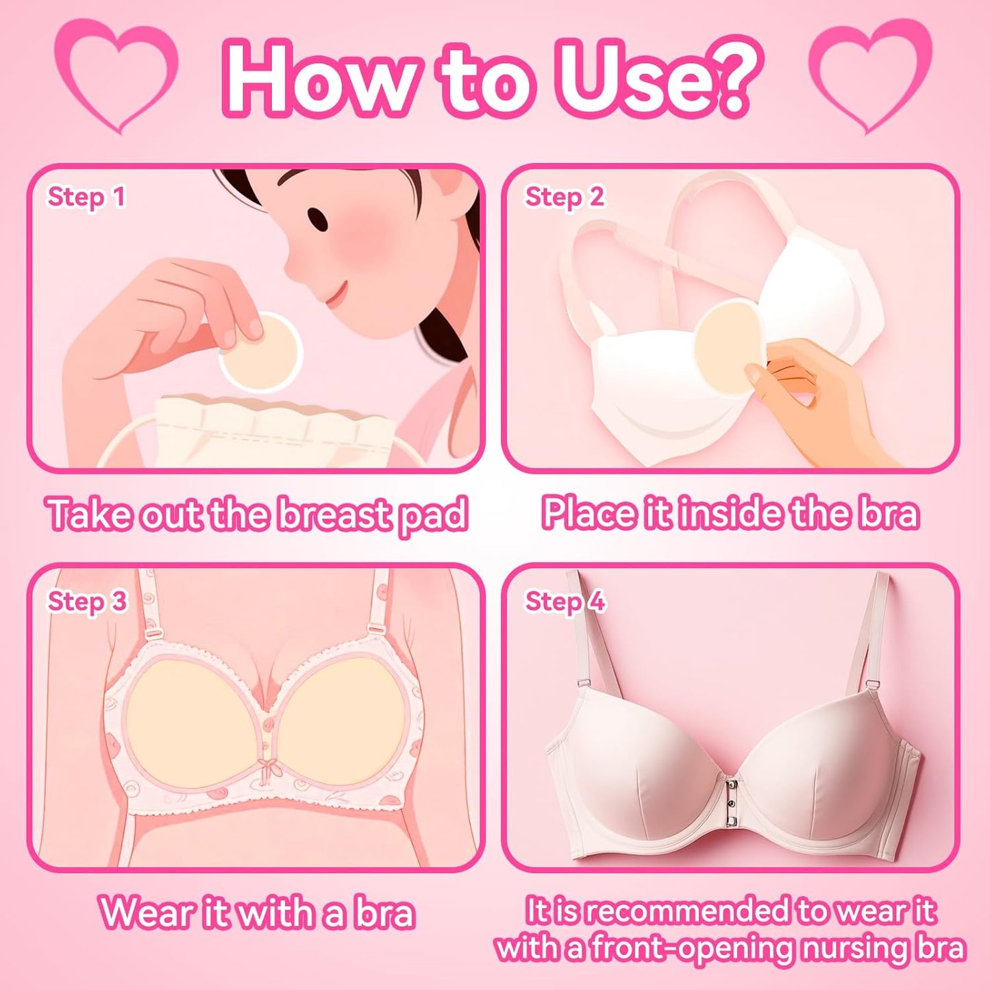 Nursing Pads Reusable, 14 Count Super Absorbent and Keep Dry Breast Pads for Leaking Milk Breastfeeding Moms Essentials (Beige,15cm/5.91in)