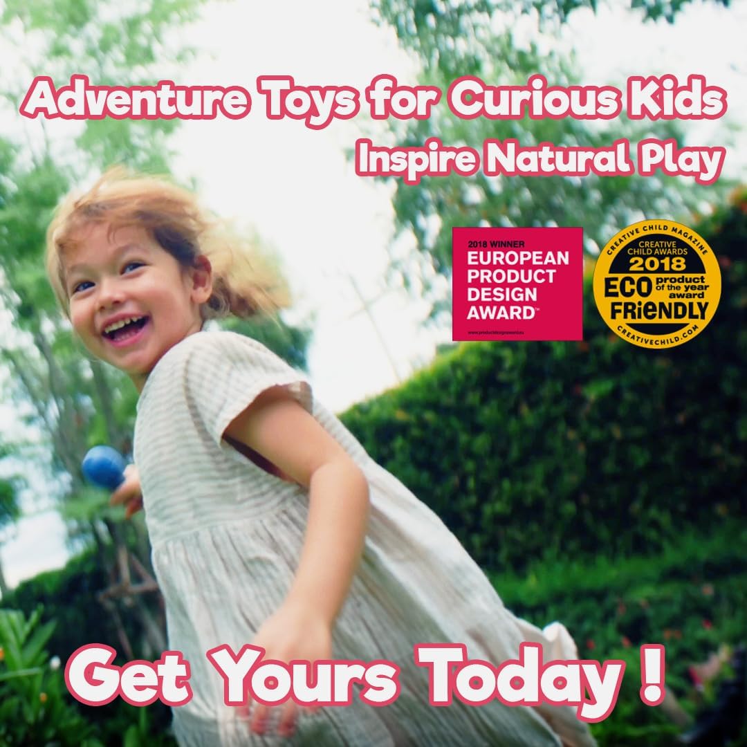 Taksa Toys Wooden Animal Figures Locomo Family III for Nature-Loving Kids, Trigger Boys Girls Creativity, Sensory Outdoor Toys for Ages 3 4 5 6 7+ Year Old, Waldorf Montessori Toy (Set of 5)