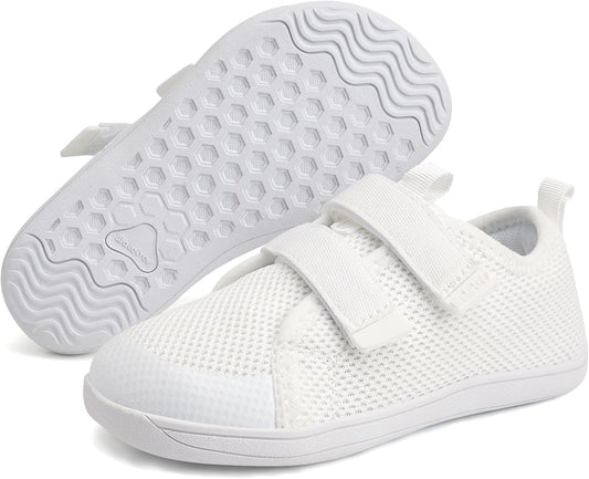 WateLves Toddler Little Kids Wide Barefoot Shoes The First Walking Shoes Girls Boys Breathable Zero Drop Minimalist Sneakers with Wide Toe Box Natural to Grow