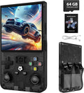 R36MAX Retro Handheld Game Console,64GB Preloaded Classic Video Games,Support 30+ Simulators,Retro Gaming Console with 4.0-in HD IPS Screen, 4000mAh Battery (Black)
