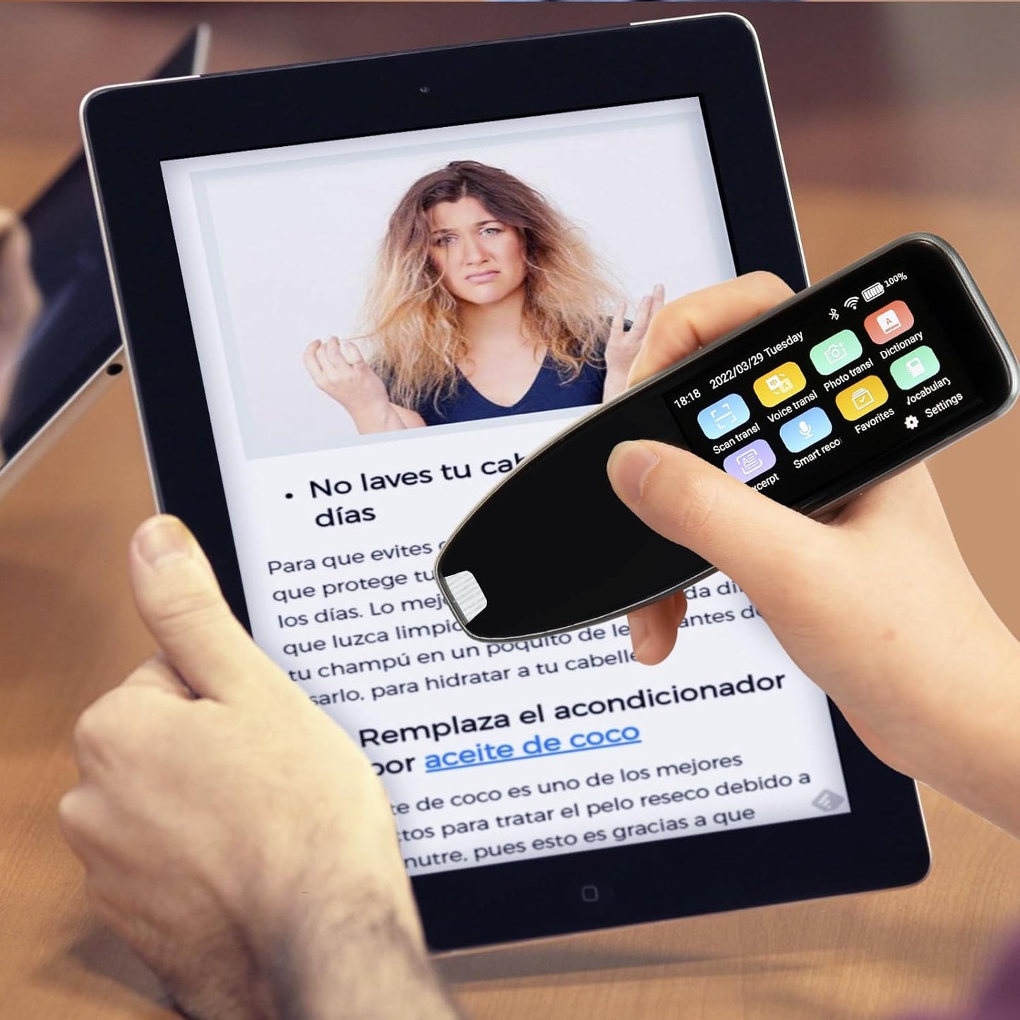 Language Translator Device Scanner Pen - Text to Speech Device for Dyslexia, Suitable for Language Learners Scan Translate Reading Pen,Fast - Under 0.5 Sec