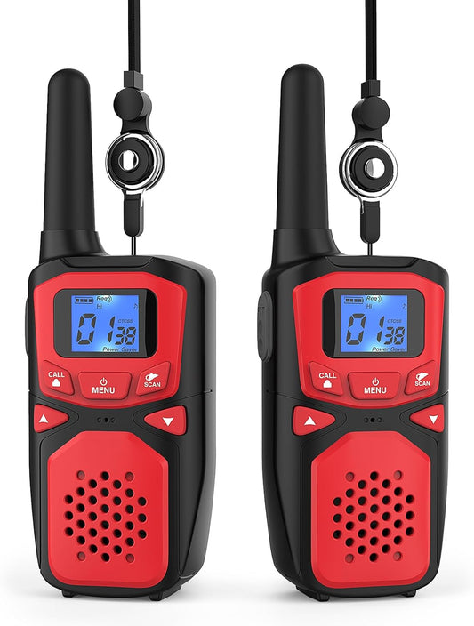 WokTok Adult Walkie Talkies Long Range Rechargeable Portable Two-Way Walkie Talkie, Camping Gear, SOS Sirens, NOAA Weather Alarms, Kid's Toys, Easy-to-Use Walkie Talkies,2 Packs(No Batteries)