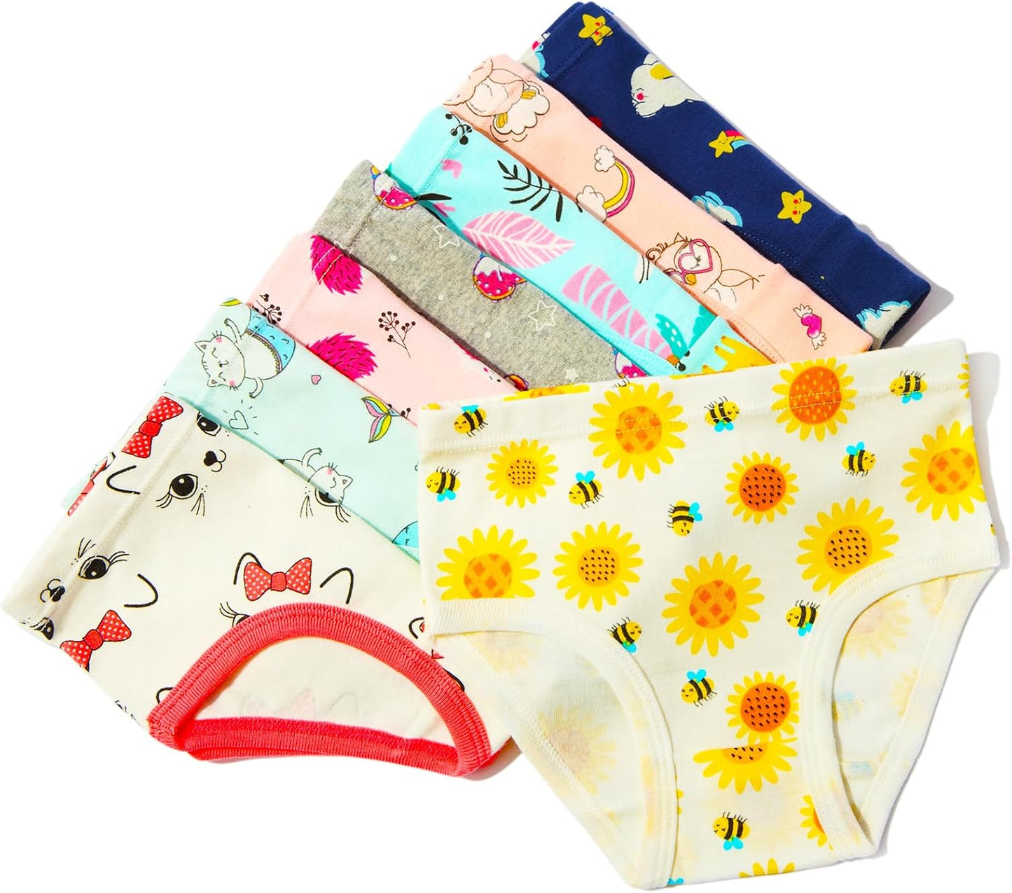 Girls' Cotton Brief Breathable Toddler Panties Kids Assorted Underwears 6-8 pieces