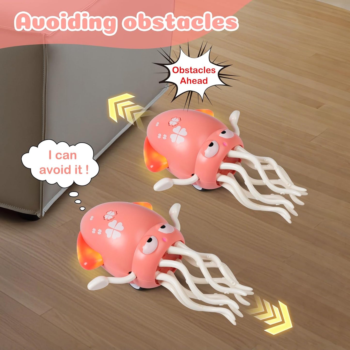 Magic Dancing Octopus Toys, Musical LED Toy, 3 Colors Available (Pink)