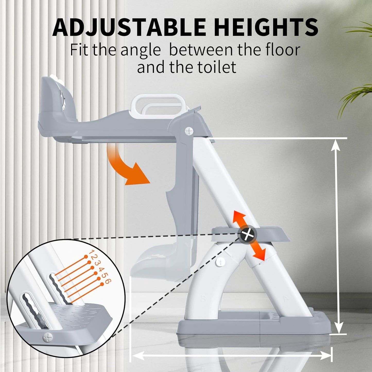 Potty Training Seat for Toddlers, 2 in 1 Potty Training Toilet with Anti-Slip Pad Step Stool, Toddler Toilet Seat for Boys and Girls