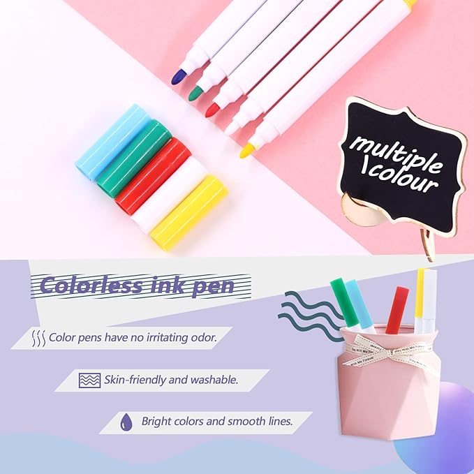 Swpeet 30Pcs Mini Chalkboards Signs with Liquid Chalk Markers and Easel Stand, Wavy Edge Message Board Signs for Weddings Place Cards, Birthday Parties, Table Numbers and Event Decorations