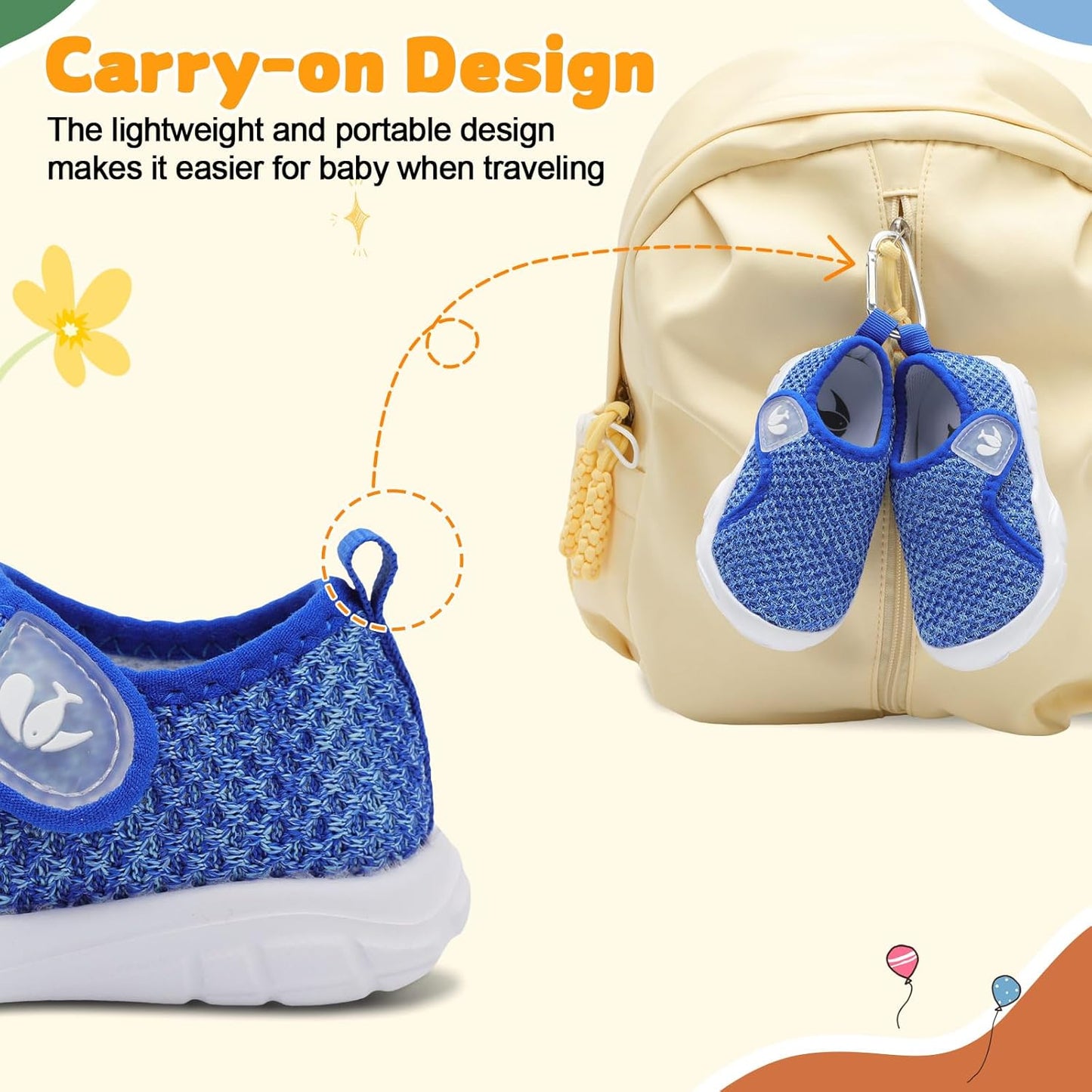 FEETCITY Baby Shoes Boys Girls First Walking Shoes Infant Sneakers Lightweight Slip On Shoe