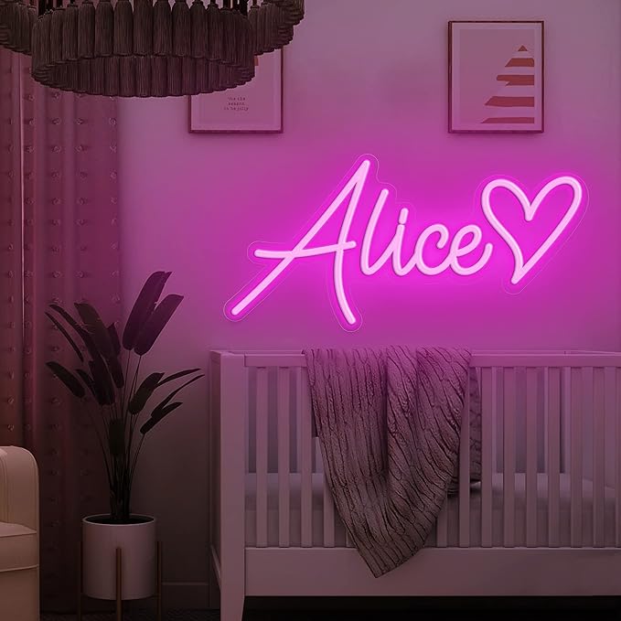 SELICOR Personalized Neon Signs Led Neon Signs Light for Bedroom Wedding Birthday Party Home Décor Custom Neon Sign Bar Store Logo Neon Sign (Optional 10" to 60")