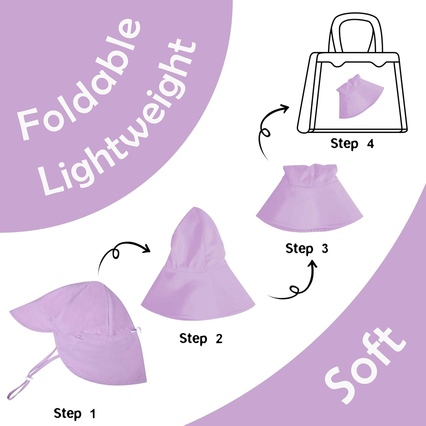 2 Pack Baby Sun Hats UPF 50+ Toddler Beach Hat for Girls Boys 0-4 Years