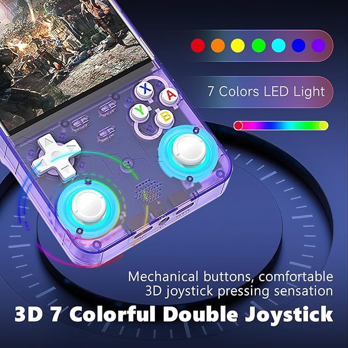 2025 New Upgrade R36ULTRA Retro Handheld Game Console with 64G Built-in 21000+ Classic Games,Portable Hand Held Open Source Linux System 4.0-in 4k HD IPS Screen Video Player (White)