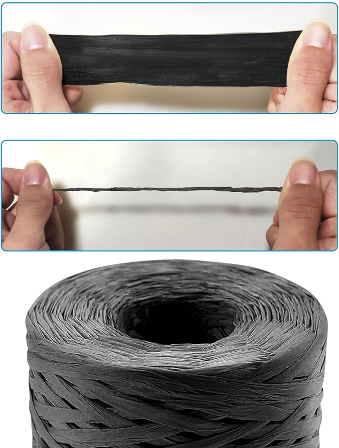 Creatrill 218 Yards Raffia Paper Craft Ribbon Packing Paper Twine, 1/4 Inch by 218 Yards