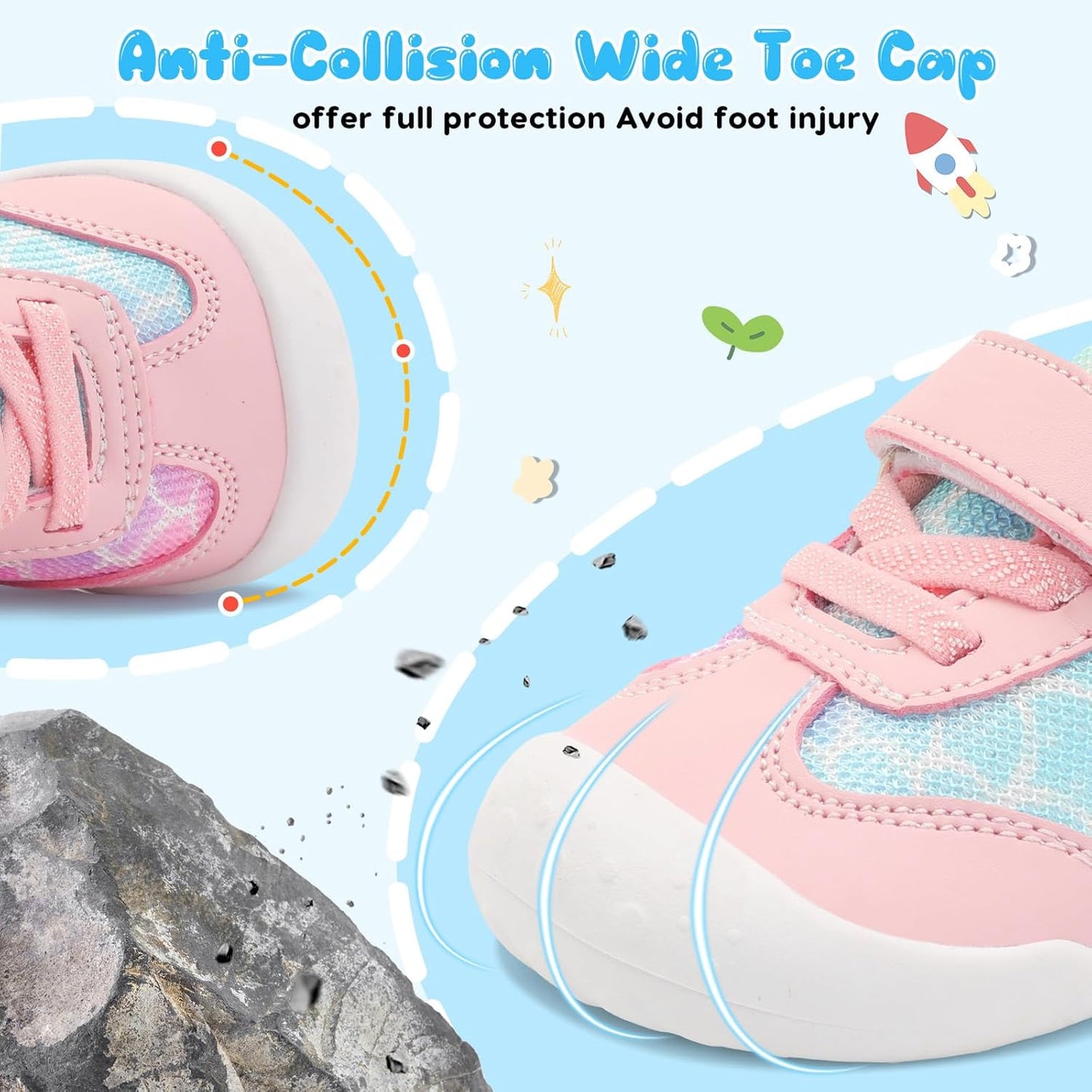 Scurtain Baby Shoes Boy Girl First Walking Shoe Infant Crib Breathable Sneakers Lightweight Barefoot Shoes for Babies