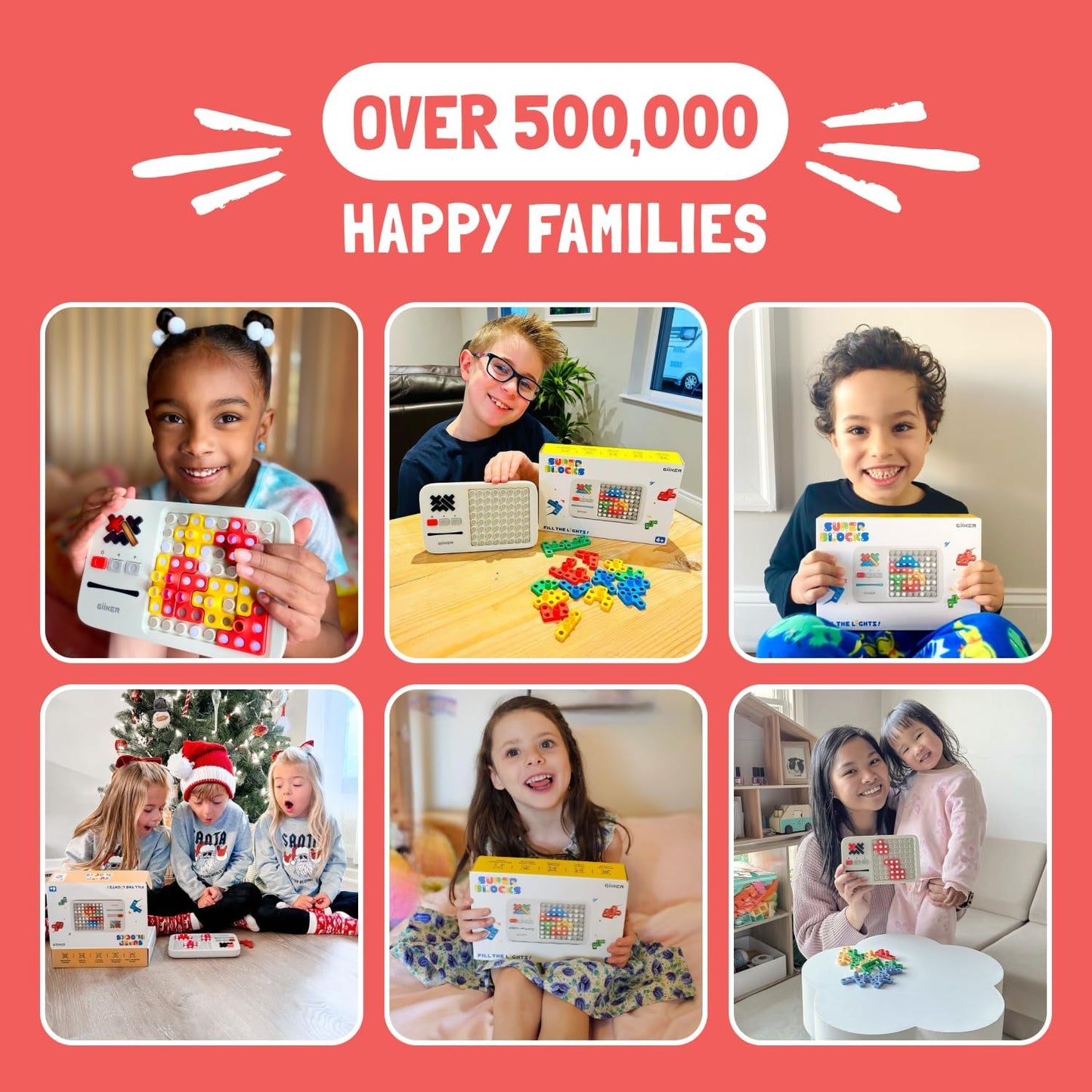 GiiKER Super Blocks STEM Toys – Pattern Matching Puzzle Game with 1000+ Challenges, Brain Teaser Toy for Kids & Teens, Travel Game & Birthday Gift for Boys and Girls