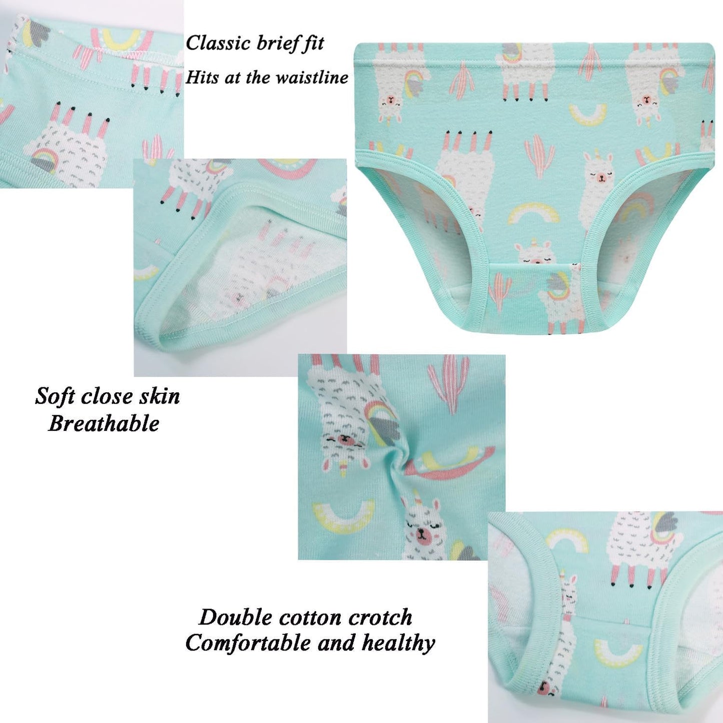 Hahan Girls Soft Panties Toddler Girls Cotton Underwear Kids Briefs