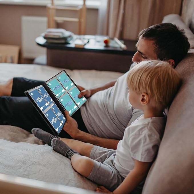 4 Pocket Card Binder for Trading Card, 160 PockeCard Folder Ablum for Cards Collection for Sports Cards, Baseball Cards, Game Cards, Mini TCG Binder Fit for MTG, Gift for Card Collector (Navy blue)