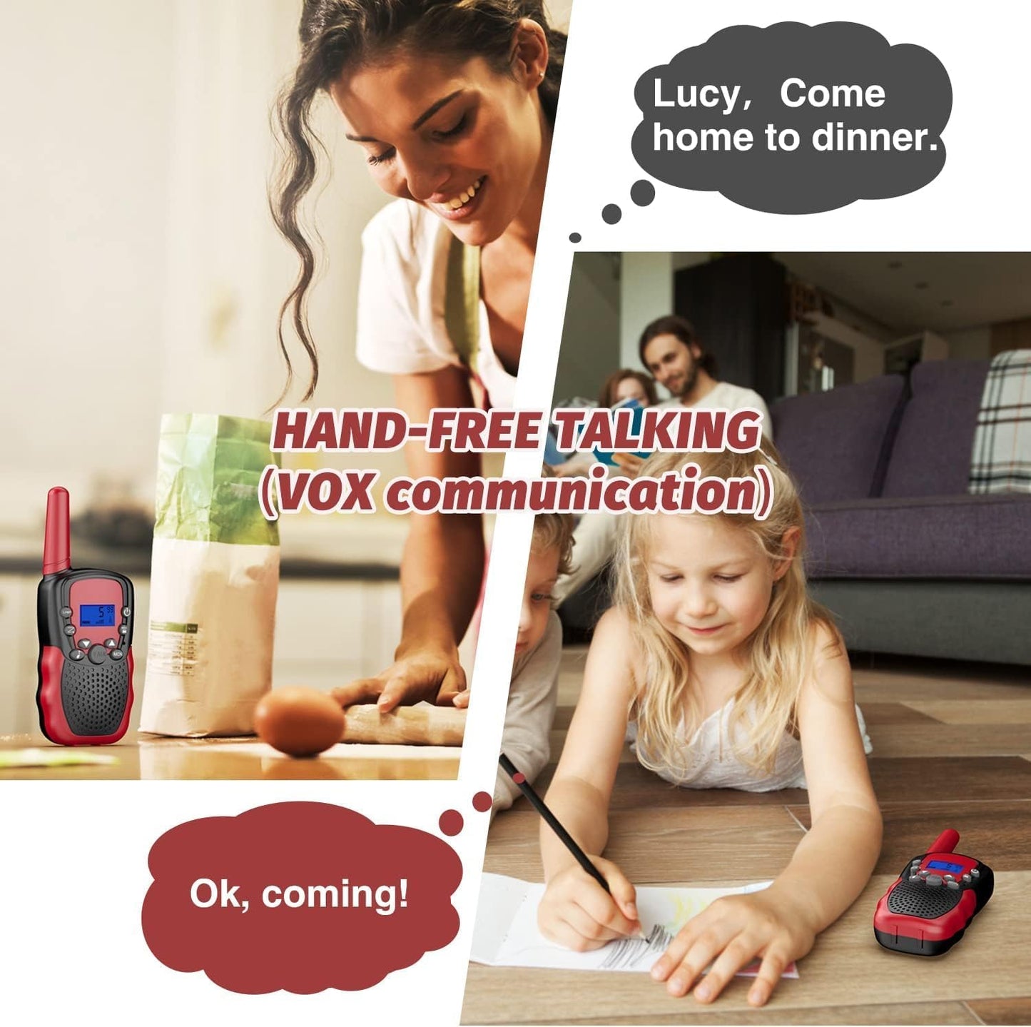 Selieve Outdoor Toys for Kids Ages 4-8, Walkie Talkies for Kids Long Distance 22 Channels 2 Way Radio Interactive Toys Birthday Gifts for 3-12 for Girls and Boys