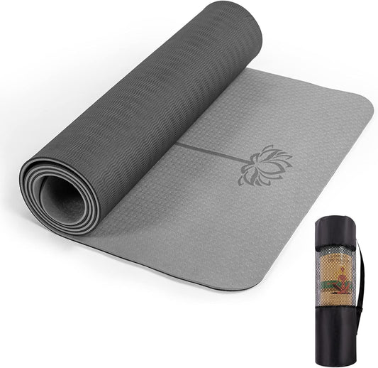 UMINEUX Yoga Mat Extra Thick 1/3'' & 2/5" Non Slip Yoga Mats for Women Eco Friendly TPE Fitness Exercise Mat with Carrying Sling & Storage Bag