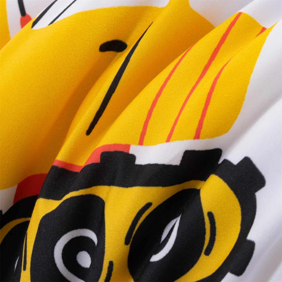 NTBED 4 Pieces Construction Toddler Bedding Set for Baby Boys,Tree Truck Vehicles Excavator Cars Printed, Includes Comforter, Flat Sheet, Fitted Sheet and Pillowcase,Blue