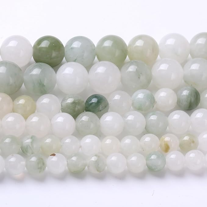 Blue and White Streamer Stone Beads for Jewelry Making DIY Craft Gemstone Beads Kit (12mm, 30pcs) Smooth Healing Crystal Beads for Bracelets, Necklaces, Home Decor