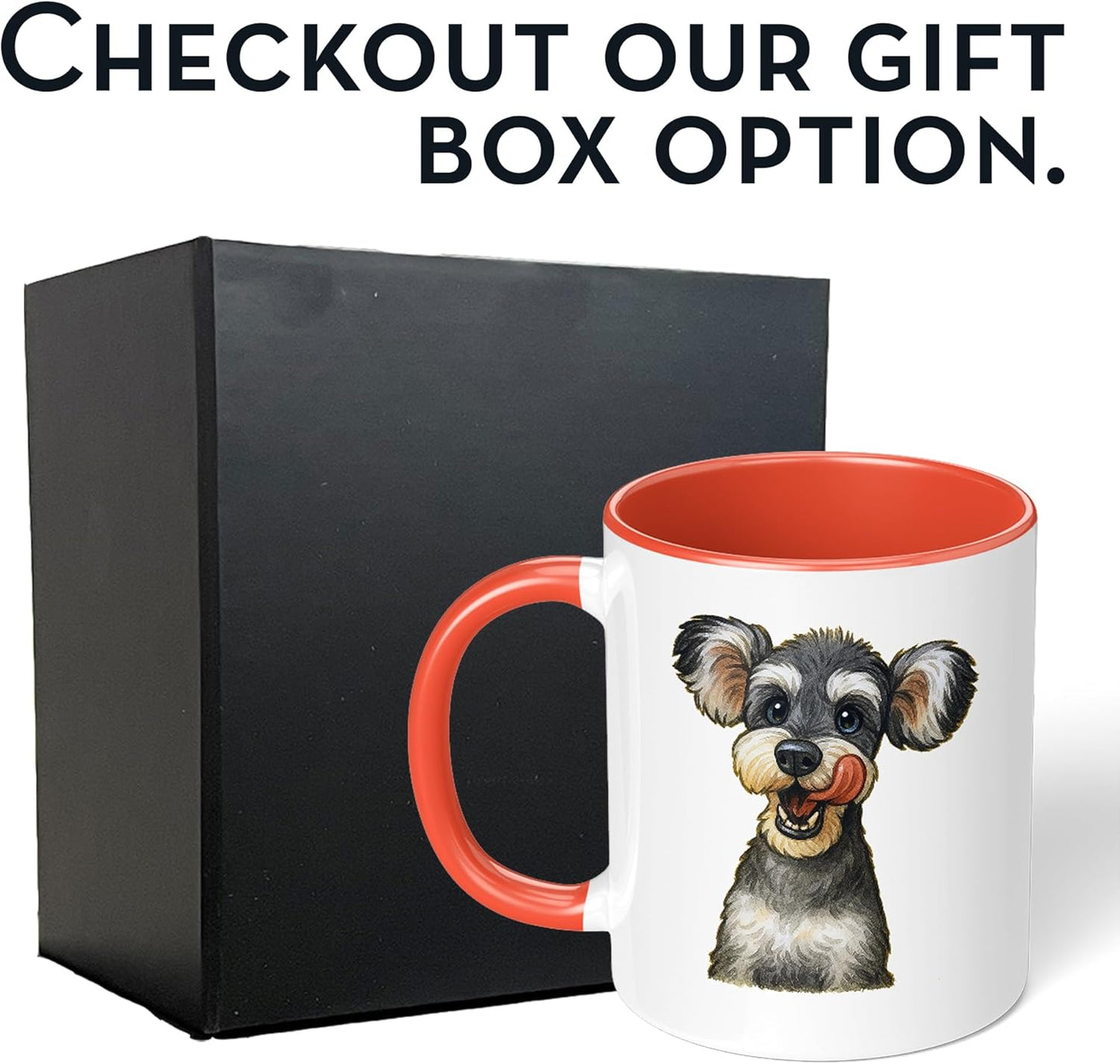 Personalized Coffee Mug, Custom Photo Caricature Gift, Funny Customized Coffee Gift for Men & Women, Custom Mugs with Pictures, Orange 11oz Customized Ceramic Tea Cup