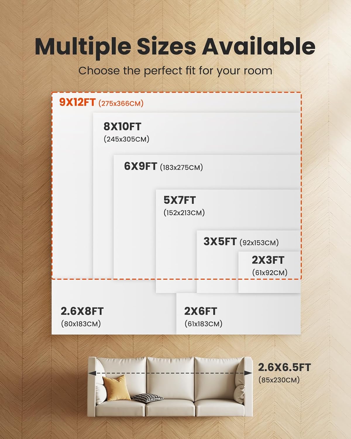 Amada 9x12 Large Area Rug, Modern Abstract Living Room Rug with Non-Slip Backing & Short Pile, Washable Rug with Abstract Pattern for Living Room, Bedroom and Dinning Room, Blue