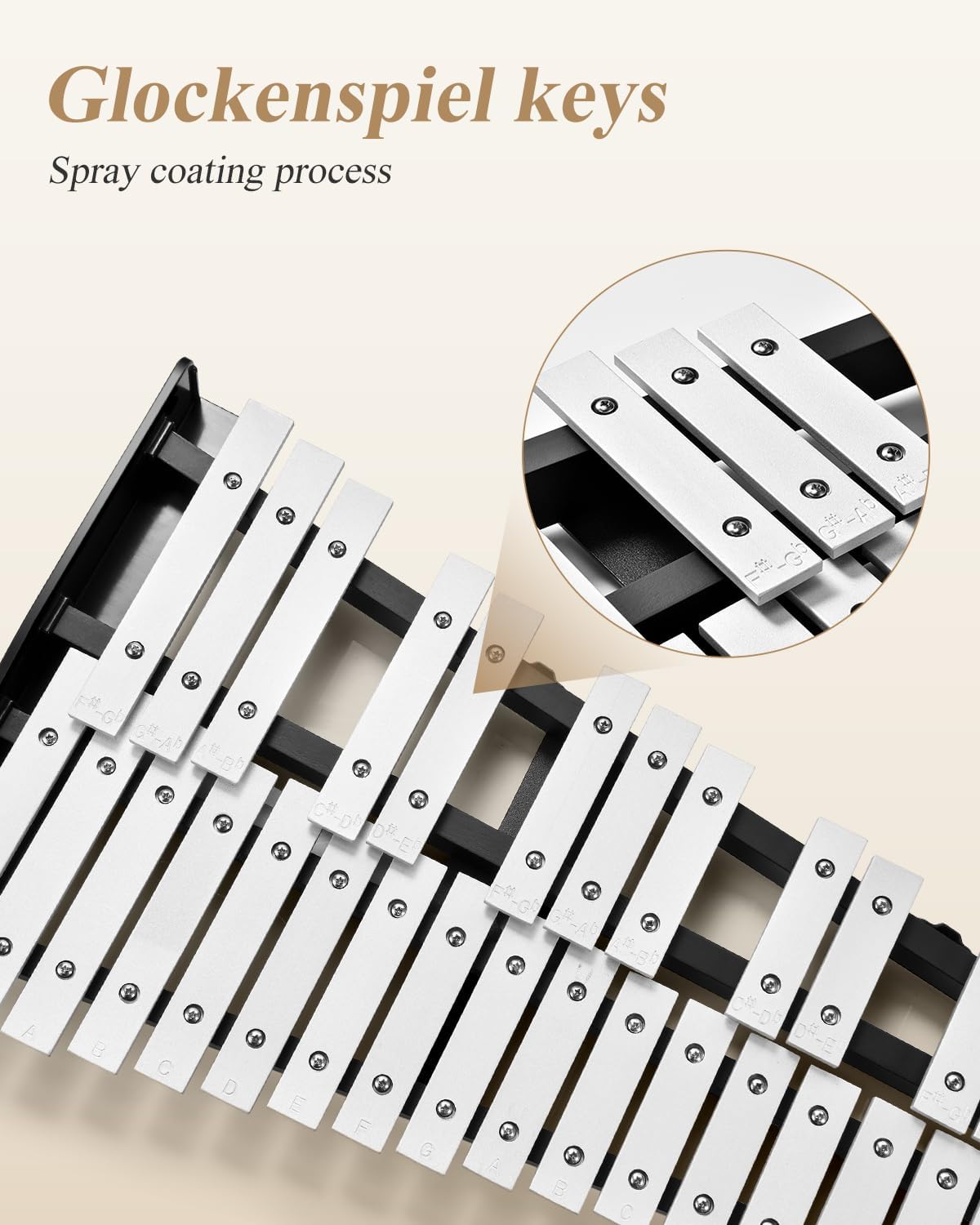 Eastar Advanced 32 Note Glockenspiel Xylophone Bell Kit Beginner Students, Percussion Kit with 8'' Drum Practice Pad, Adjustable Stand, Glockenspiel Stick, Drum Sticks and Carrying Bag