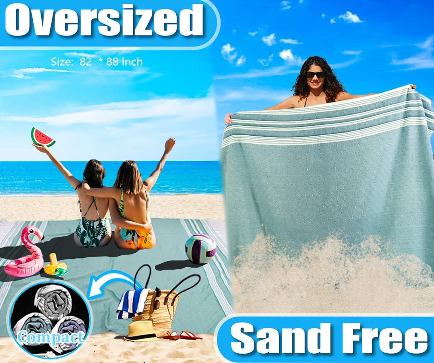 Oversized Turkish Beach Towel Blanket Cotton Giant XL Sandproof Towels Huge Linen XXL Extra Large Big Throw Quilt Blankets for Adults Cloud Travel Camping Glamping Accessories Essentials