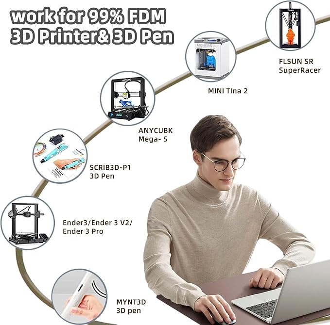 Dual Color PLA Filament,Shiny Silk Red Gold PLA, 3D Printer Filament, PLA Filament 1.75mm Dimensional Accuracy +/- 0.02mm, 1KG Spool (2.2 lbs), Fit Most FDM Printer (Silk Red Gold)