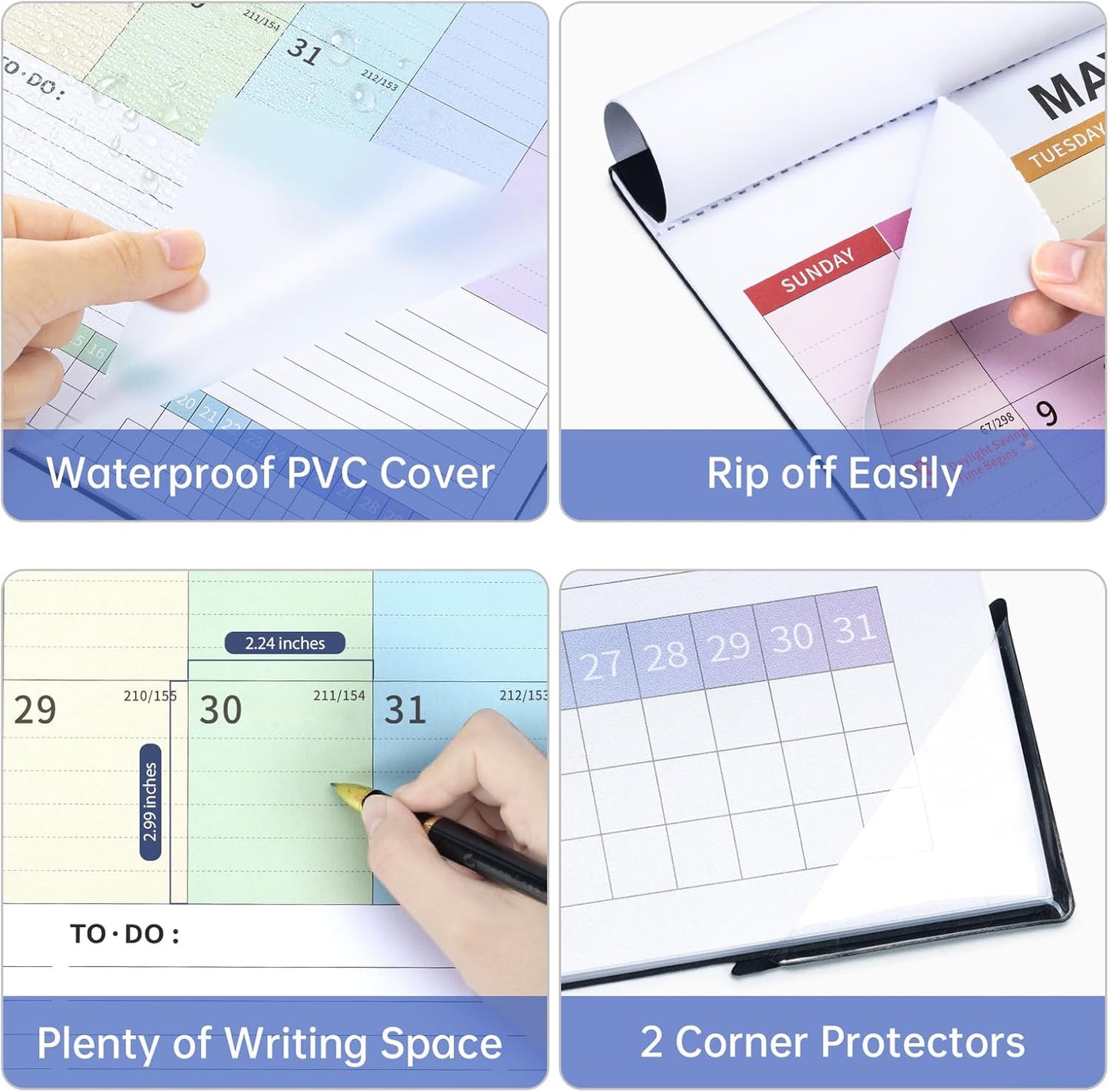 Ospelelf Large Wall Calendar 2025-2026 Calendar 22'' x 17'' Monthly Desk Calendar 18 Month Family Calendar, Use July 2025 - Dec 2026, Multicolor