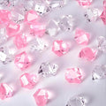 Acrylic Crushed Ice Rocks, Babenest 150 PCS Fake Crystals Plastic Ice Cubes Diamonds Gems for Vase Fillers, Home Decoration, Table Scatter, Event, Wedding, Arts & Crafts (Pink/Clear)