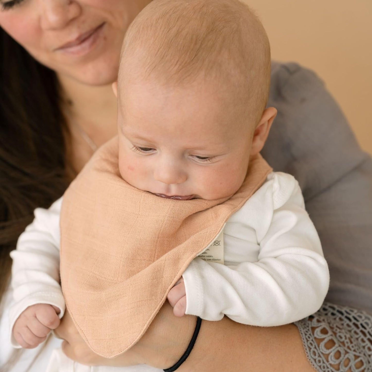 Crane 100% Cotton Baby Bib Set - Butterfly & Rainbow Muslin Bibs - Set of 3 Drool Bibs for Baby Boys or Girls - Newborn Eating Essentials